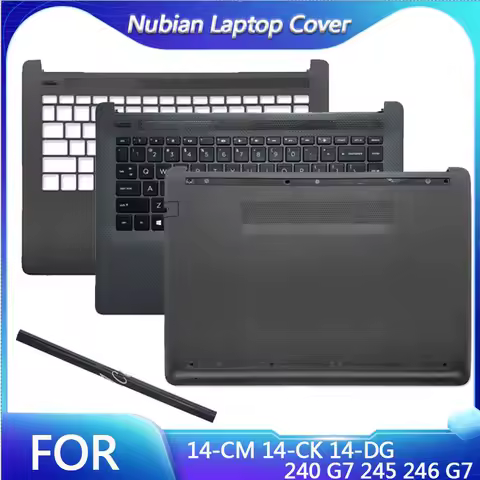 For 14-CM 14-CK 14-DG 240 G7 245 246 G7 Laptop Hinges/Palmrst/Bottom Case Top Housing black L44056-0