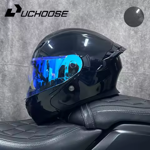 Uchoose DOT Approved Helmets Crash Motorbike Protective Gear Men Women Flip Up Helmet Motorcycle Dou