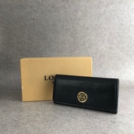 【 日本直送 名牌中古包 】LOEWE 羅威 錢包 黑色 Anagram 皮革 vintage 古著 old e5x6uj