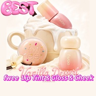 fwee Vanilla Dessert Edition Lip Tint / Lip Gloss / Lip & Cheek | Korean Dessert Makeup Set