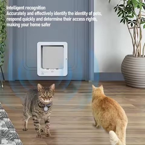 Smart Cat Door Automatic Sensing with Collar Activated Easy Installation Pet Door for Home Smart Pet