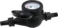 MEASUREMAN 1/2” Non-Pulsed Multi-Jet Cubic Meter Water Meter, Durable Plastic Body, Compact 15mm Flo