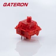 GATERON Phantom Red Linear Keyboard Switches RGB LED Pre Lubed 3 Pin 45gf Linear Key Switches Compat