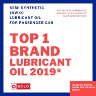 FREE POS/MURAH Bold Semi Synthetic SN 10w40 Engine Oil Lubricant 10w-40 4L / 4Litre