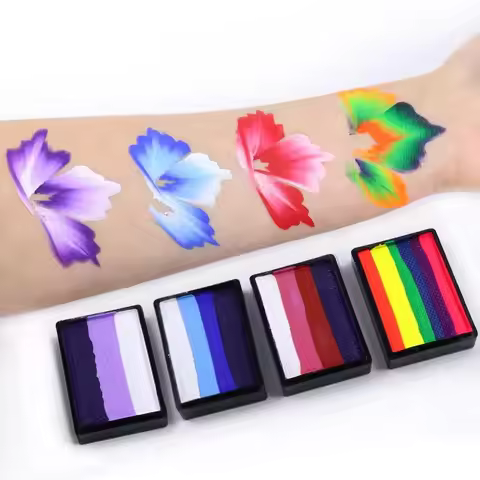 30g Water Based Rainbow Split Cake Face Painting Body Art Party Halloween Christmas Makeup Graphic P