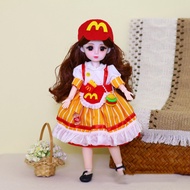 SKYJS 1/6 SD Búp bê BJD 30cm kèm quần áo Đôi mắt quyến rũ Tóc dài Búp bê BJD ăn mặc công chúa Búp bê