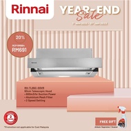 Rinnai RH-TL65C-SSVR 2 Speed Settings Telescopic Cooker Range Hood Silver 60cm