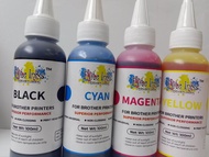 Elite Dye Ink 100ml for Brother Printer Black Cyan Magenta Yellow