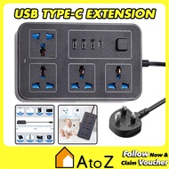 USB TYPE-C Wayer Extension Plug Power Socket Extension Plug With USB Elektrik Soket Extension Cord 2