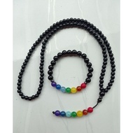 SAVING PACKAGE OF JAPAMALA CAKRA 7 AURA NECKLACE AND CAKRA BRACELET
