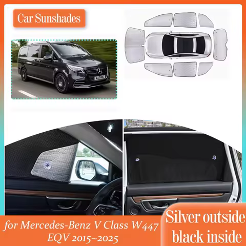 Car SunShade for Mercedes-Benz V Class W447 EQV 2015~2025 Windows Sun Visor Windshield Curtain Cover