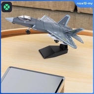 1F] DIY J35 Fighter Jet Airplane Assembly Blocks Educational Model Lightweight with Display Base Pla