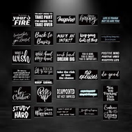 [Ready Stock] 60 pcs Motivational Quotes Funny Quotes Sticker Waterproof PVC Decal for Scrapbook Car