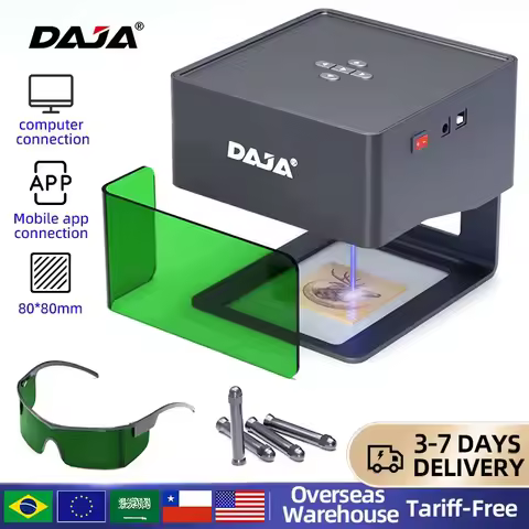 DAJA DJ6 Laser Engraver Mini Portable Bluetooth DIY Cut Engraving Machine Engrave Mark Wood Painted
