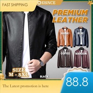 Premium Jacket Men DESINCE Leather Plus Size Motorcycle Windbreaker Casual PU Outerwear Jaket Lelaki Motor MT