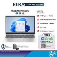 HP 15-fc0045AU Laptop | AMD Ryzen 5 7520U, 8GB D5, 512GB SSD, 15.6" FHD, MS Office, W11 | Natural Si