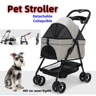 Pet Stroller Pet Cart Detachable Collapsible Cat/Dog Outdoor Cart Small And Medium Dog Stroller/Cat Stroller