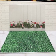 A1 Size Folding Photo Mat (90x60cm) Mushroom and grass white fence Motif