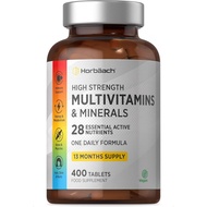 Tablet Multivitamin untuk Lelaki dan Wanita |   400 Kiraan (13 Bulan Bekalan) |   dengan 28 Nutrien 