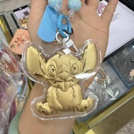 Lin Shengsheng Jewelry Stitch Gold Pendant Cartoon Stitch Pure Gold 999 Mobile Phone Chain Keychain 
