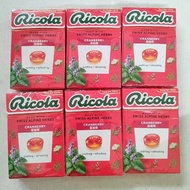Ricola น้ำตาลรักษาเสียงแห้ง 40 กรัม กลิ่นใบไม้และมันมะพร้าว ของขวัญวันครู กลิ่นมะนาว สุขภาพและอาหารเ