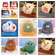 Fhome animal-shaped pillow set with blanket 2m x 1m6