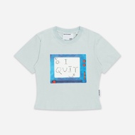 Hundred I Quit Baby Tee Powder Blue