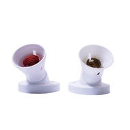 [ B22D/E27 ] Angle Batten Holder Bulb Holder White