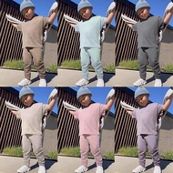 Essential Summer Baby Boys Girls Clothes Children Clothing Set Boys Top Pullover Sweatshirt+Pants Tr