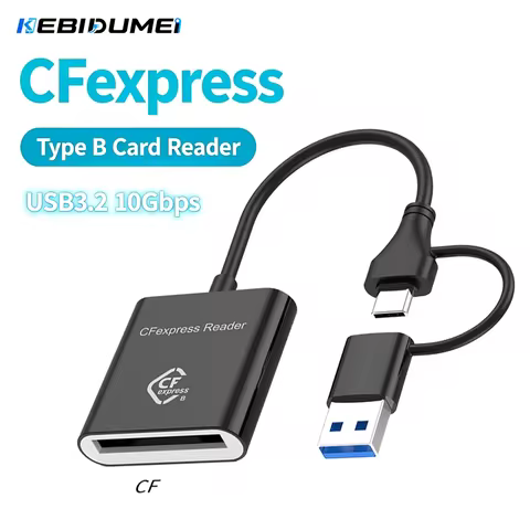 Kebidumei 10Gbps CFexpress Type B Card Reader Memory Card Reader for Android/Windows XP/Vista Portab