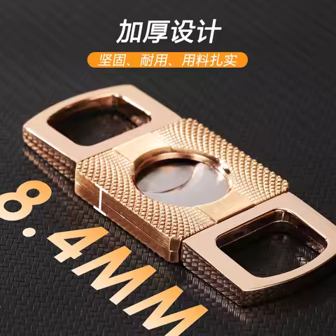Double Blades Gold Cutter Cigar Knife Pocket Classic Steel Scissors Cigar Guillotine Cigar Accessori