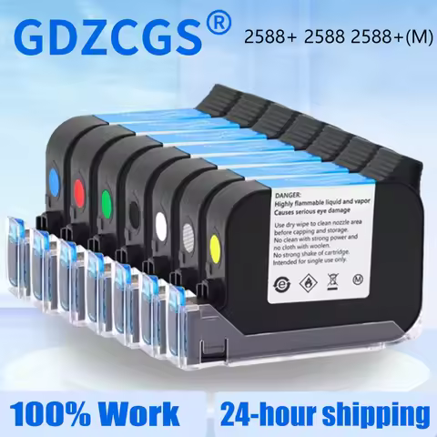 2588+ 2588 2588+M 42ML Ink Cartridge Quick-drying 12.7mm Print Height Universal for Handheld Inkjet