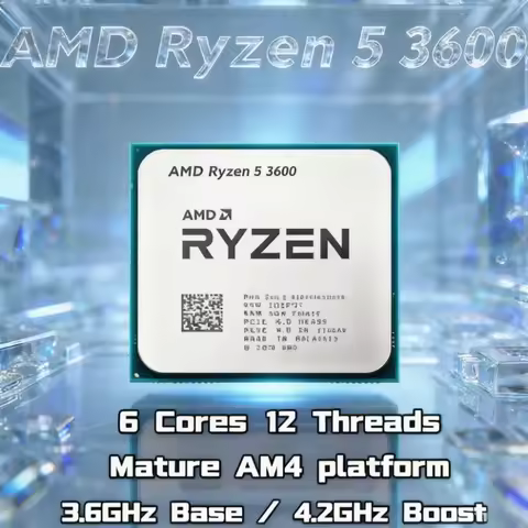 AMD Ryzen 5 3600 R5 3600 Unlocked Overclocking 6 Core 12 Thread 4.2GHz 32MB Cache AM4 7nm 65W Deskto