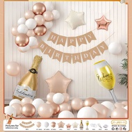BLS003 | CHAMPAGNE BALLOON SET | CHAMPAGNE THEME FOIL BALLOON SET | Birthday balloon SET | BIRTHDAY 