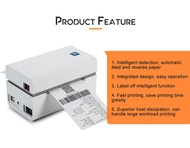เครื่องพิมพ์ฉลากสินค้า เครื่องปริ้นใบปะหน้าพัสดุ บาร์โค้ด ฉลากยา ที่อยู่ลูกค้า ไม่ใช้หมึก 80mm Thermal Label Printer USB เครื่องพิมพ์สติกเกอร์ใบปะหน้า
