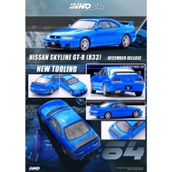 INNO MODELS INNO64 1/64 NISSAN SKYLINE GT-R R33 CHAMPIONSHIP BLUE