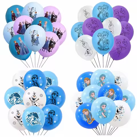 10pcs Frozen Elsa Anna Birthday Party Decoration Elsa Balloons 12inch Girls Baby Shower Decor Party 