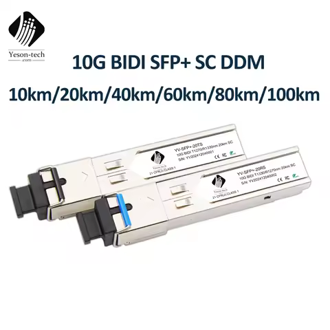 SFP 10G BIDI 10/20/40/60KM SFP Module SM SC 1270/1330nm Single Mode Single Fiber Optic module Compat