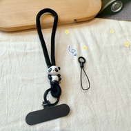 Cute Black Hello Panda Phone Lanyard Strap ccd Camera Lanyard Phone chain Strap