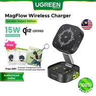 UGREEN Genshin Impact Edition 25W MagFlow MagSafe Magnetic 2 in 1 Wireless Charger Qi 2 15W Fast Cha