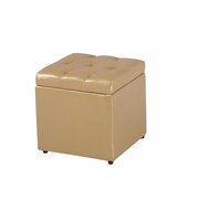 Fortem Fitness-Pulito สตูลเหลี่ยม PU มีที่เก็บของ 40x40ซม. ChuChu-BG สีเบจ สินค้าคุณภาพดี