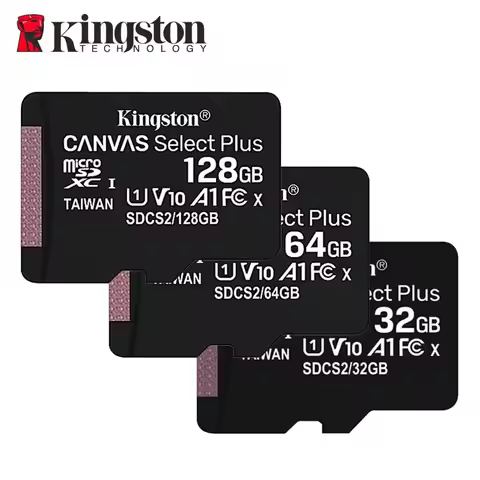 Kingston Memory Card 128GB 32GB Micro SD TF 64GB U1 V10 A1 MicroSD SDCS2 100Mb Reading Speed Class 1