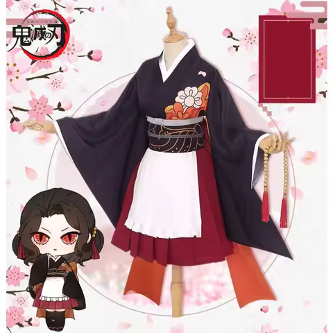 Demon Slayer Maid Dress Cosplay Kibutsuji Muzan Kamado Nezuko Kocho Shinobu Kanroji Mitsuri Style Lo