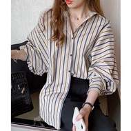 KEMEJA EUNOIA.CO | Samantha striped import shirt