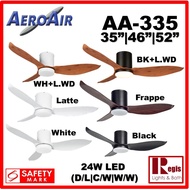 Yes Install AEROAIR Hugger Series AA335  35/46/52in DC Motor Ceiling Fan 24W LED Low Ceiling Great Wind