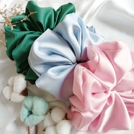 Xxl Scrunchie Solid Color Satin Fluff