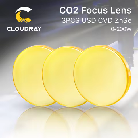 Cloudray 3pcs Focus Lens USA CVD ZnSe for CO2 Laser Engraving Cutting Machine DIA 19.05 20 FL 38.1 5