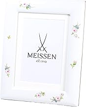 Meissen 018901-53N74-1 White Rose Photo Frame, LW Size (up to 3.7 x 5.7 inches (9.5 x 14.5 cm)), Com