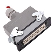 Rectangular H24B-He-024-1 Heavy Duty Connectors Power 24 Pin Cores Line 16A 500V Screw Feet Aviation