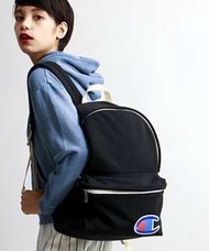 【 HYDRA】全新正品 Champion Backpack 後背包 背包 書包 日本支線 刺繡 黑 藍 冠軍 棉布
